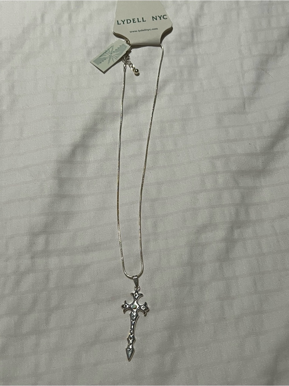 LYDELL NYC Silver Cross Pendant Necklace